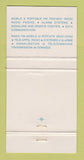 Matchbook Cover - Motorola Radio Electonics Canada WEAR 30 Strike