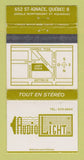 Matchbook Cover - Audio Light Stereo Quebec QC 30 Strike