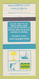 Matchbook Cover - Walker's Cay Hotel Marina Fort Lauderdale FL 30 Strike