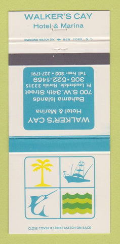 Matchbook Cover - Walker's Cay Hotel Marina Fort Lauderdale FL 30 Strike
