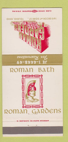 Matchbook Cover - Roman Gardens Restaurant Toledo OH WEAR 30 Strike