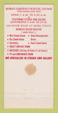 Matchbook Cover - Roman Gardens Restaurant Toledo OH WEAR 30 Strike