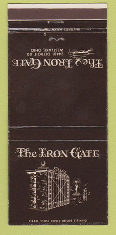 Matchbook Cover - Iron Gate Restaurant Westlake OH 30 Strike
