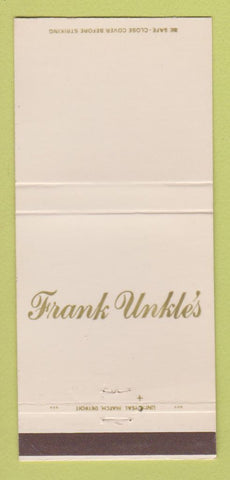Matchbook Cover - Frank Unkle's Restaurant Toledo OH 30 Strike