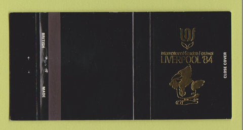 Matchbook Cover - Liverpool Garden Festival 1984 UK BLACK 30 Strike