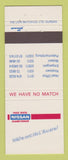 Matchbook Cover - Niassan South Africa Pinetown Mobeni