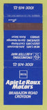Matchbook Cover - Opel Cars Delta Apie LE Roux Motors Croydon SAMPLE
