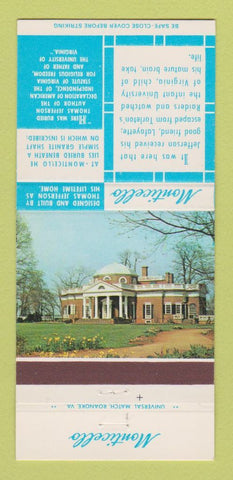 Matchbook Cover - Monticello Keller George Jewelry Charlottesville VA 30 Strike