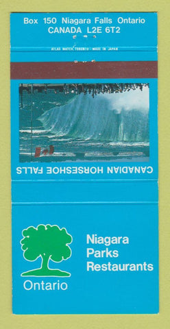 Matchbook Cover - Niagara Parks Restaurants ON Niagara Falls  30 Strike