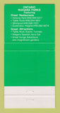 Matchbook Cover - Niagara Parks Restaurants ON Niagara Falls  30 Strike