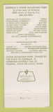 Matchbook Cover - Stone Mountain Park GA 30 Strike