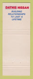 Matchbook Cover - Datnis Nissan South Africa