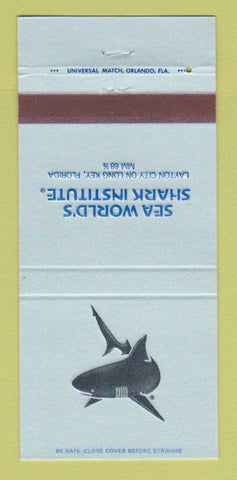 Matchbook Cover - Sea World's Shark Institute Layton City FL 30 Strike
