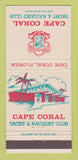 Matchbook Cover - Cape Coral Yacht Racquet Club FL 30 Strike