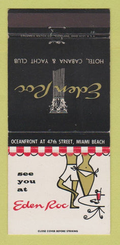 Matchbook Cover - Edon Rock Hotel Yacht Club Miami Beach FL 30 Strike
