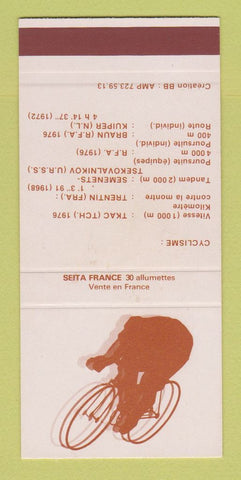 Matchbook Cover - Seita France Olympics 1976 Cycling SAMPLE 30 Strike