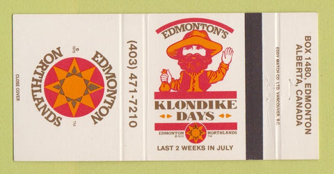 Matchbook Cover - Edmonton AB Northlands Klondike Days 30 Strike