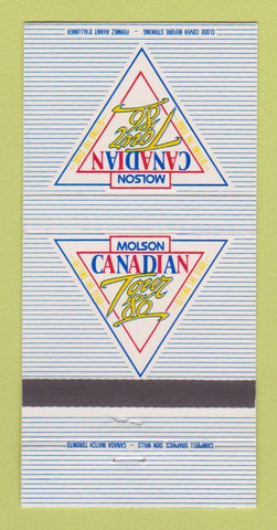 Matchbook Cover - Molson Canadian Tour 1986 Beer 30 Strike