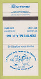 Matchbook Cover - Festival De LA Patate St Ubalde QC Centre MAP 30 Strike