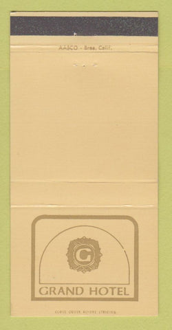 Matchbook Cover - Grand Hotel Anaheim CA 30 Strike