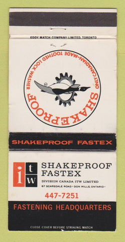 Matchbook Cover - Shakeproof Fastex Don Mills ON fasteners WEAR 30 Strike