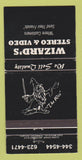 Matchbook Cover - Wizard's Stereo Video Canada 30 Strike