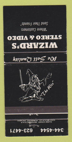 Matchbook Cover - Wizard's Stereo Video Canada 30 Strike