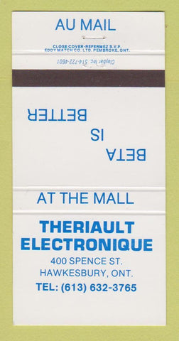 Matchbook Cover - Theriault Electronics Hawkesbury ON Beta 30 Strike