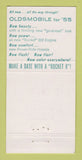 Matchbook Cover - 1955 Oldsmobile Degler Chevrolet Hamburg PA 30 Strike