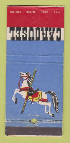 Matchbook Cover - Carousel Supper Club Hotel Essex House Newark NJ 30 Stick