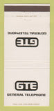 Matchbook Cover - GTE General Telephone 30 Strike