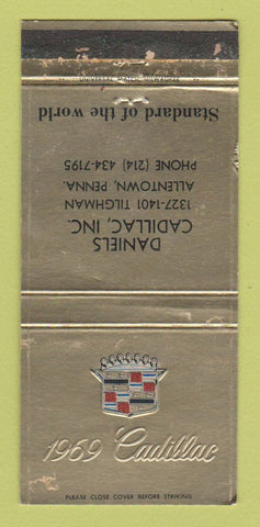 Matchbook Cover - Daniels Cadillac 1969 Allentown PA 30 Strike