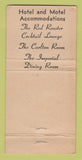 Matchbook Cover - Imperial Hotel Cripple Creek Colorado WEAR 30 Strike
