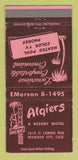 Matchbook Cover - Algiers Motel Redwood City CA 30 Strike