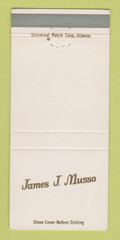 Matchbook Cover - James Musso Schlitz Beer 30 Strike