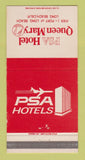 Matchbook Cover - PSA Hotel Queen Mary Long Beach CA 30 Strike