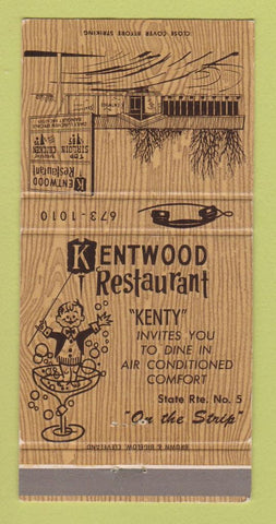 Matchbook Cover - Kentwood Restaurant  30 Strike
