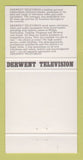 Matchbook Cover - Derwent TV Kent UK Full Length 30 Strike
