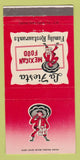 Matchbook Cover - La Fiesta Mexican Food Northridge Tarzana CA 30 Strike