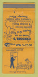 Matchbook Cover - Pressel's Hot Dogs Sausage Detroit MI WEAR 30 Strike