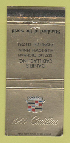 Matchbook Cover - 1969 Cadillac Daniels Allentown PA WEAR 30 Strike