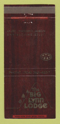 Matchbook Cover - Big Lynn Lodge Little Switzerland NC WEAR 30 Strike