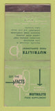 Matchbook Cover - Nutrilite Food Supplement Vitamin WEAR 21 Strike Feature