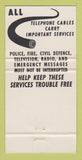 Matchbook Cover - Bell Canada Telephone 30 Strike