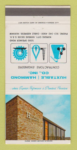 Matchbook Cover - Huxtable Hammond Contractors Kansas City MO 30 Strike