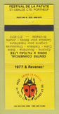 Matchbook Cover - Festival De LA Patate Portneuf QC Centre Commercial 30 Strike