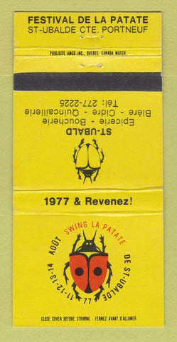Matchbook Cover - Festival De LA Patate Portneuf QC St Ubald Epicerie 30 Strike