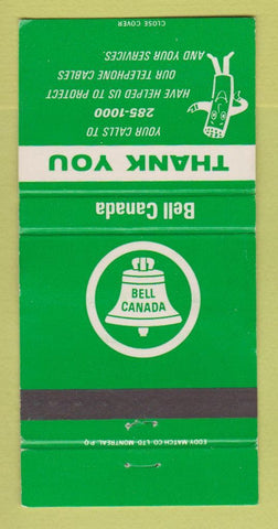 Matchbook Cover - Bell Canada Telephone WEAR 30 Strike