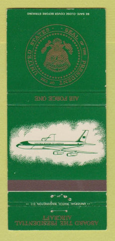 Matchbook Cover - Air Force One President of the United States 30 Strike