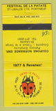 Matchbook Cover - Festival De LA Patate Portneuf QC Coupons Normande 30 Strike